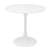 Jídelní stůl, kulatý, bílá matná, průměr 80 cm, REVENTON NEW