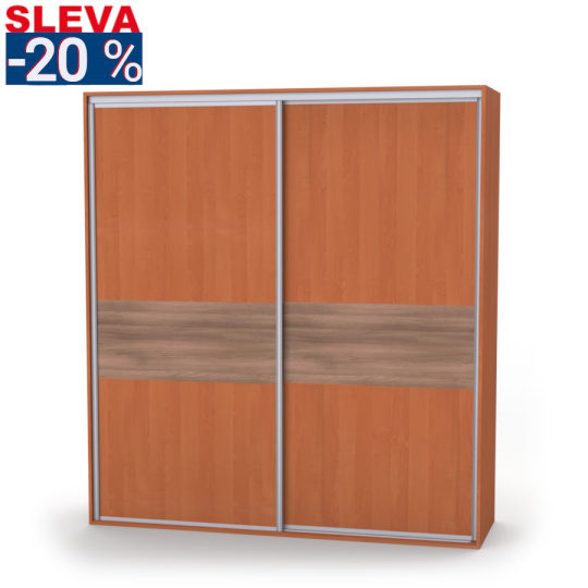 Nábytek Mikulík Vranovice Skříň ONYX 3 - š.130cm, v.220cm - SLEVA -20 % - olše