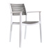 Stohovatelná židle, bílá/šedohnědá, HERTA